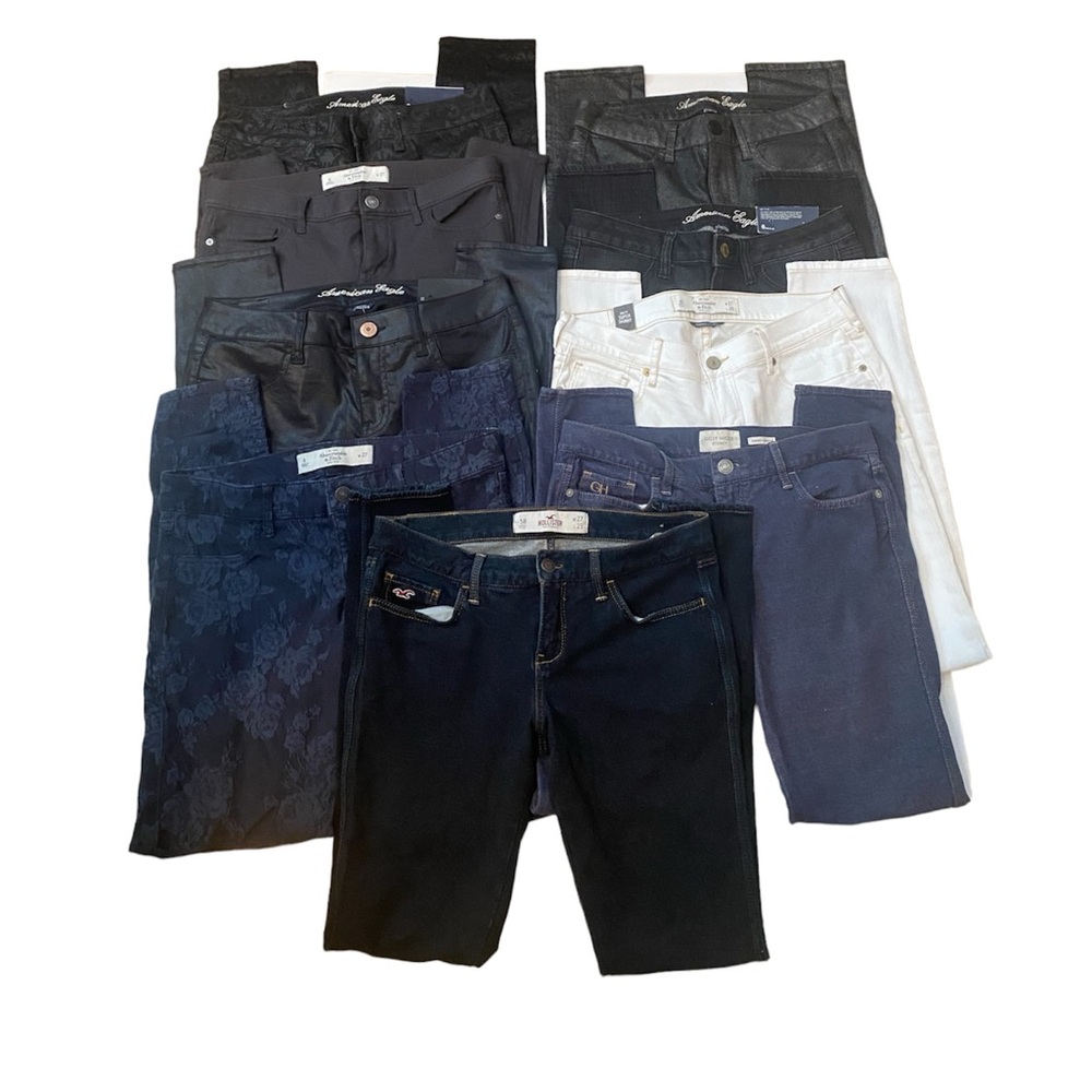 Hollister Abercrombie and fitch 2000s Y2K jeans bundle lots